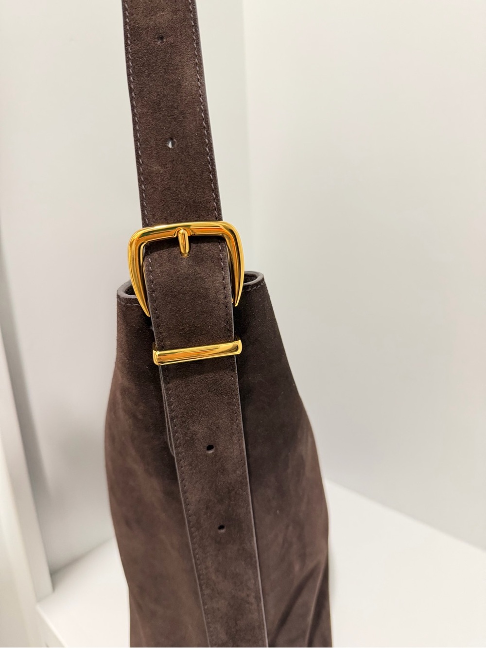 NEW Madewell The Essential Bucket Tote in Dark Carob Brown Suede NM988 $198 - Picture 10 of 13